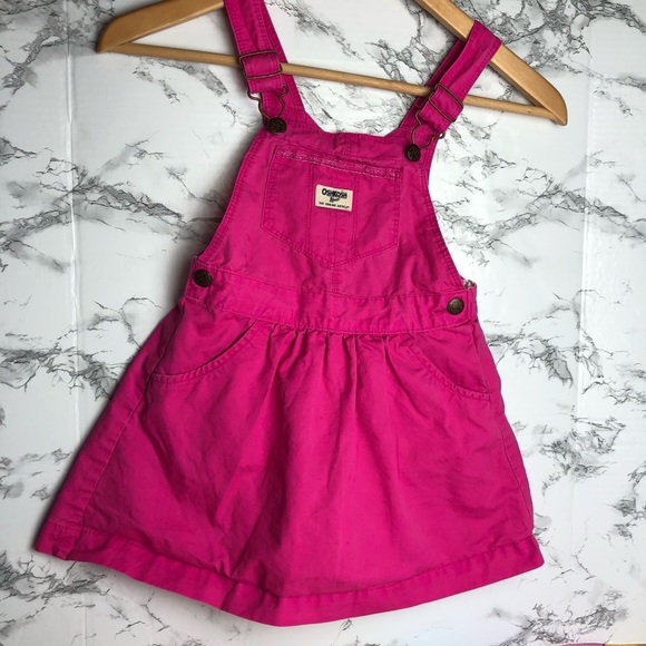 OshKosh B'gosh Other - Oshkosh vestbak 5T overalls dress pink cute!